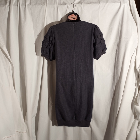 STELLA MCCARTNEY Charcoal Gray Wool Felt Dress - Picture 5 of 6